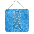 Micasa Blue Ribbon for Prostate Cancer Awareness Aluminium Metal Wall or Door Hanging Prints6 x 6 In. MI714141